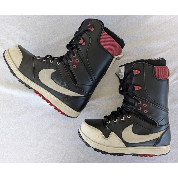 Nike Zoom DK Snowboard Boots Danny Kass Mens Size 8.5 407642-016 Black White SBB